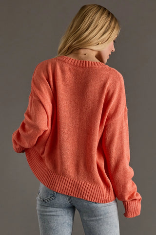Crazy For Coral Sweater