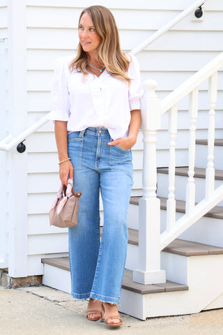 Anthea Short Ruffle White