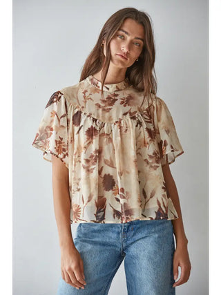 Avery Chiffon Floral Blouse