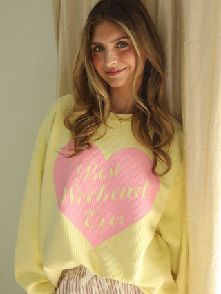 "Best Weekend Ever" Corded Crewneck