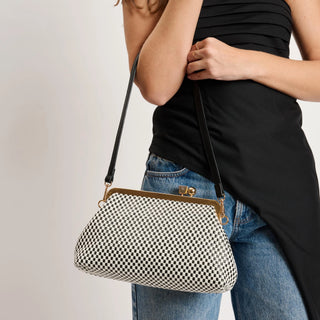 Bianca Clutch Black White