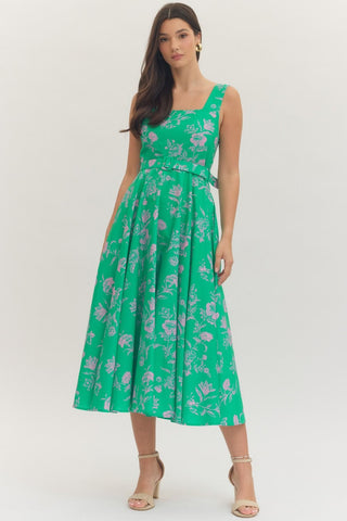 Brielle Green Midi Dress