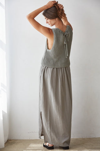 Dark Sage Two Piece Maxi Dress