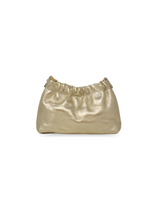 Genuine Leather Clutch Gold