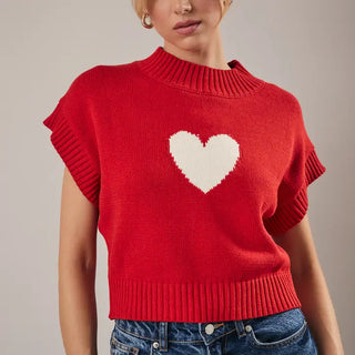 Heart Red/White Sweater