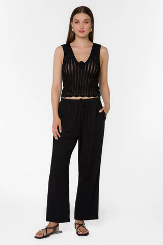 Hensley Pull On Black Pants