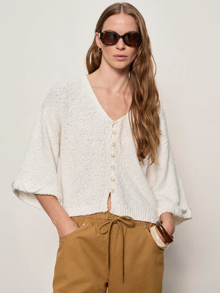 I'm Yours Button Front Sweater Chalk