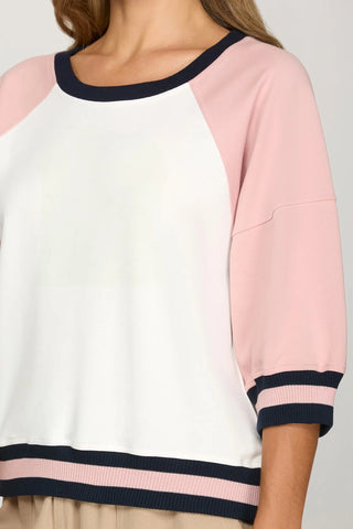 In The Spring Color Block Pink