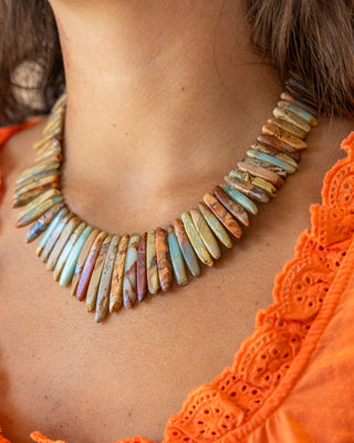 Zella Neutral Spikes Necklace