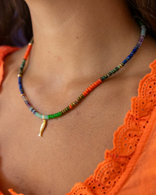 Joey Jade Fish Color Necklace