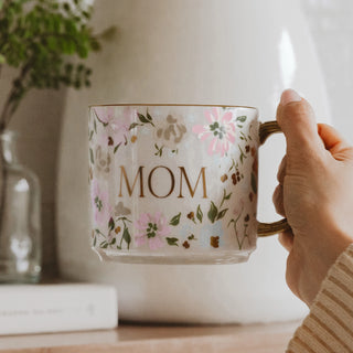 Mom Gold Handle Mug