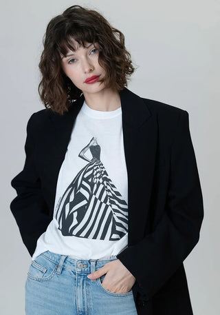No More Drama White Mushie Tee
