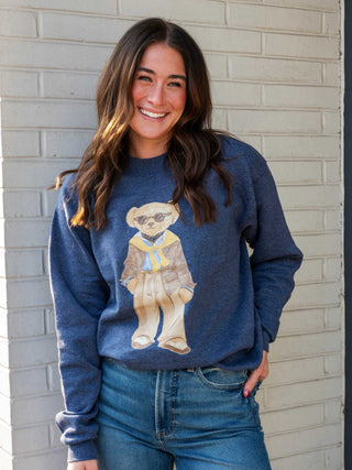 Preppy Bear Blue Sweatshirt