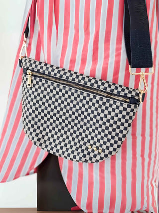 Westlyn Grey/Navy Check Bag