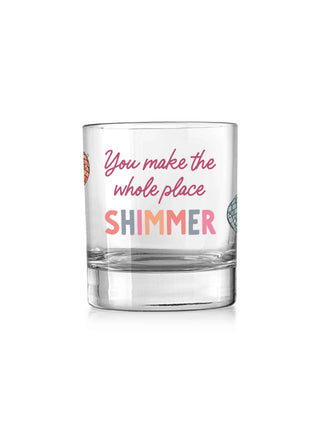 Whole Place Shimmer Rocks Glass